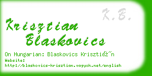 krisztian blaskovics business card